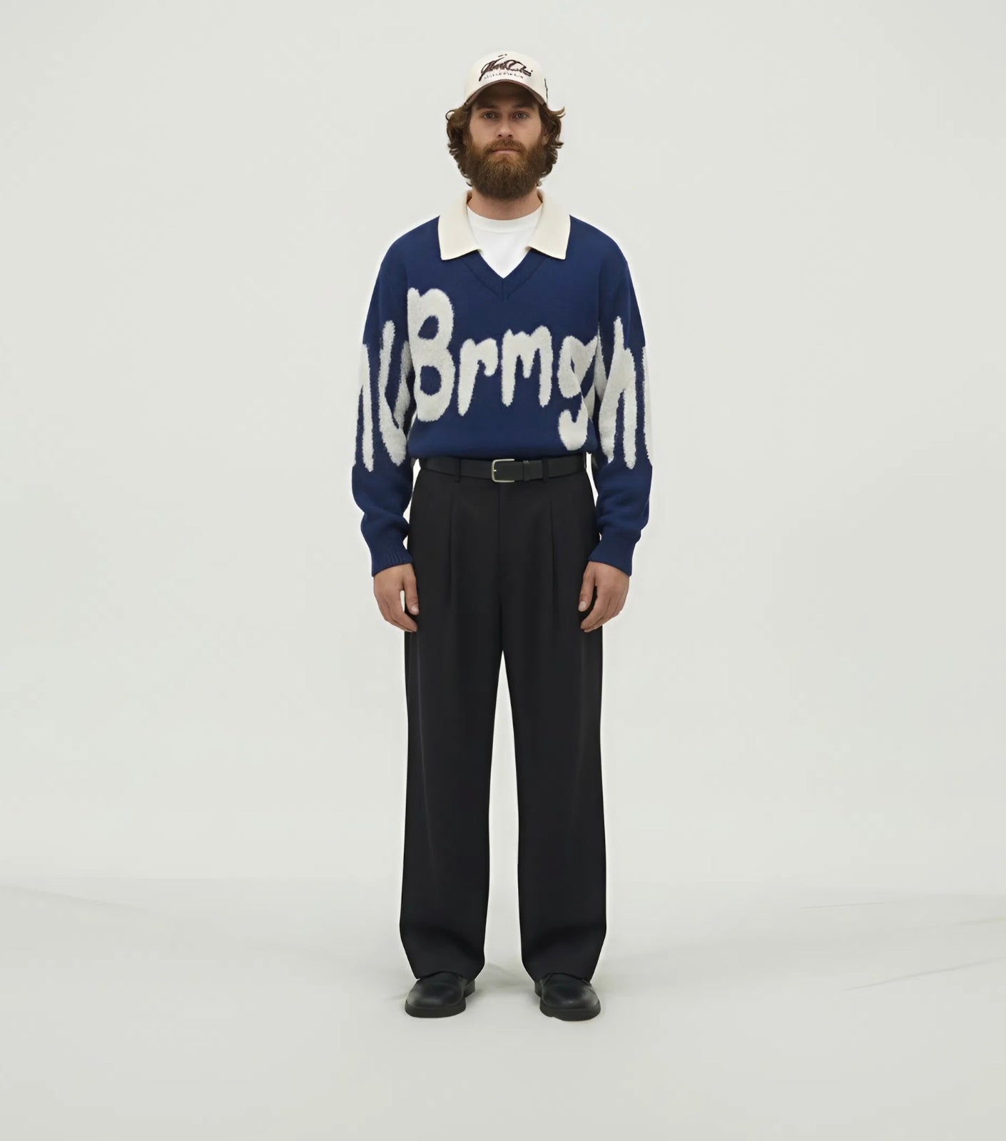 BRUSHED POLO SWEATER