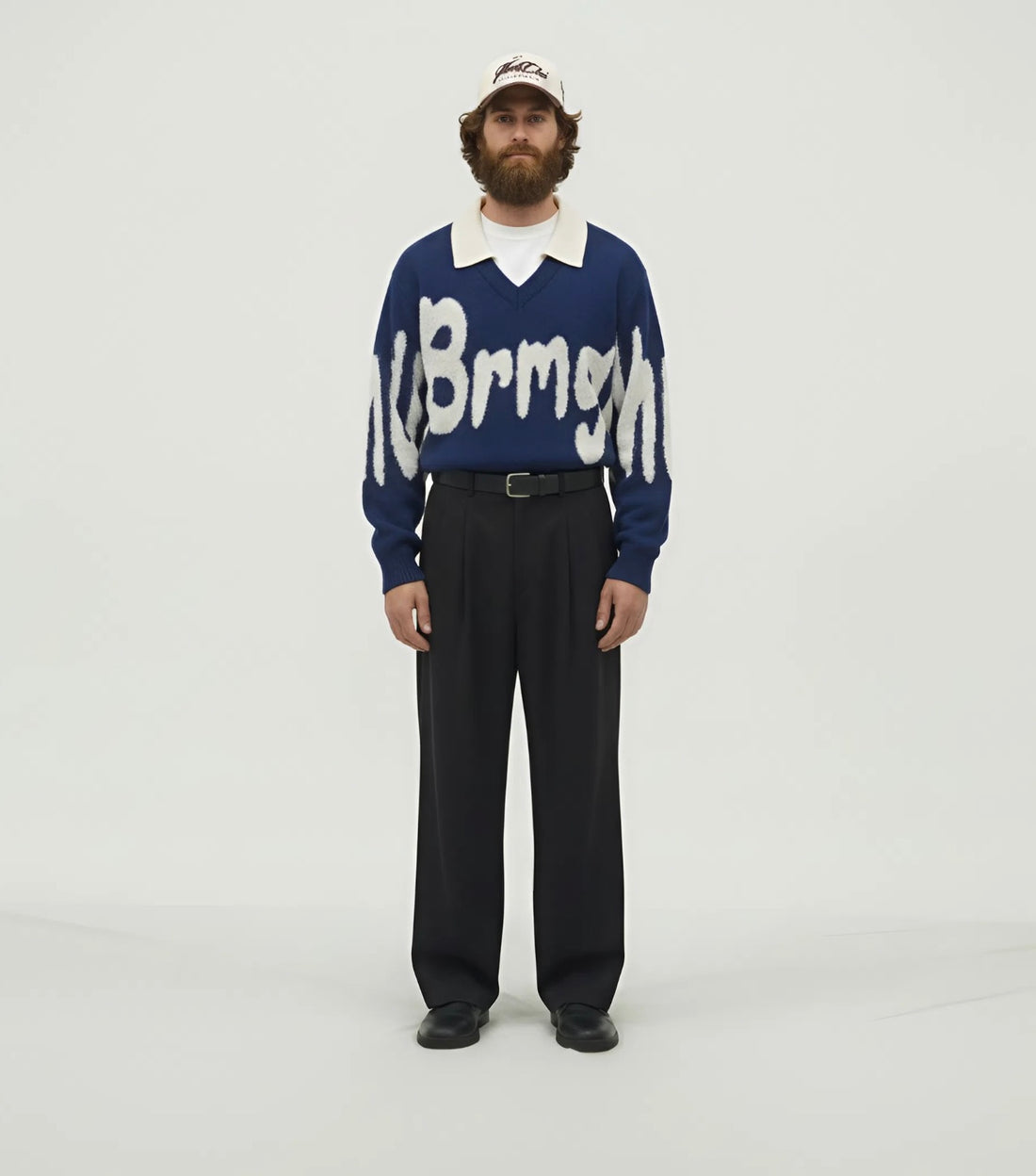 BRUSHED POLO SWEATER